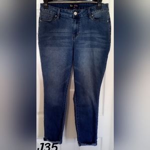 Ymi Jeans, Sz 14, Skinny, stretchy denim, cuffed ankle high rise, NWOT